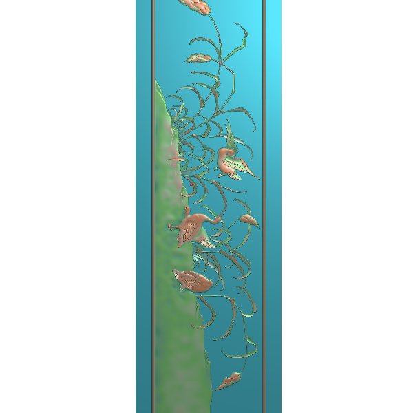 鸭子精雕图A39