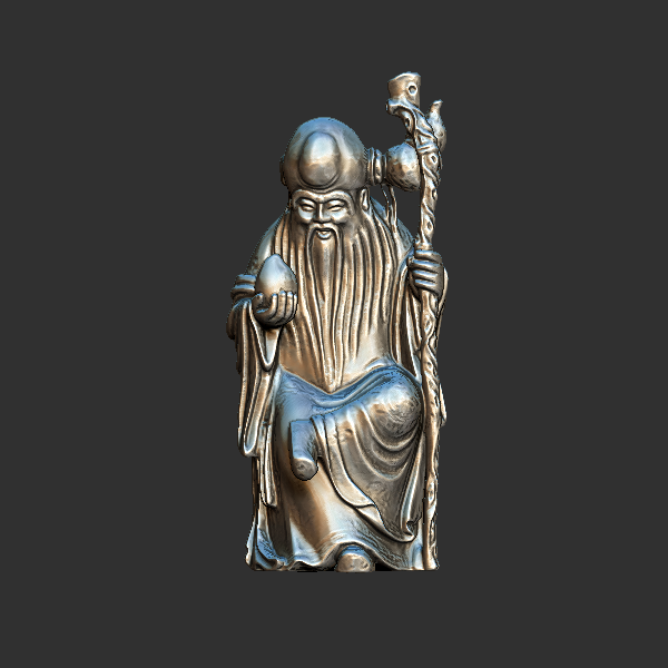 寿老 圆雕立体 3D打印文件