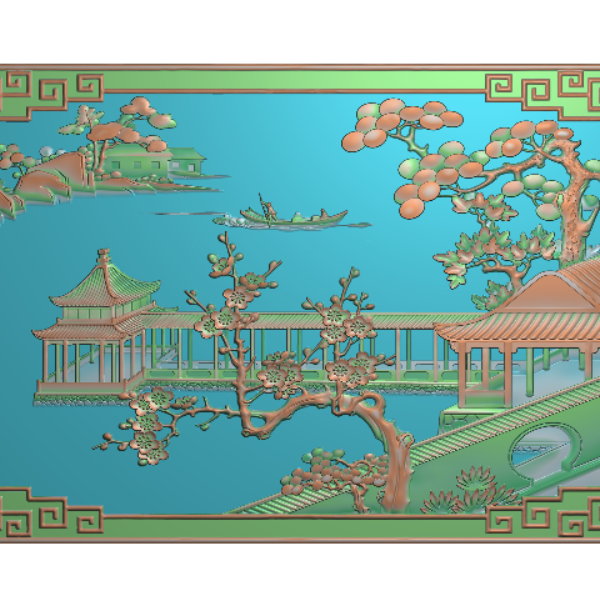 山水精雕图A6