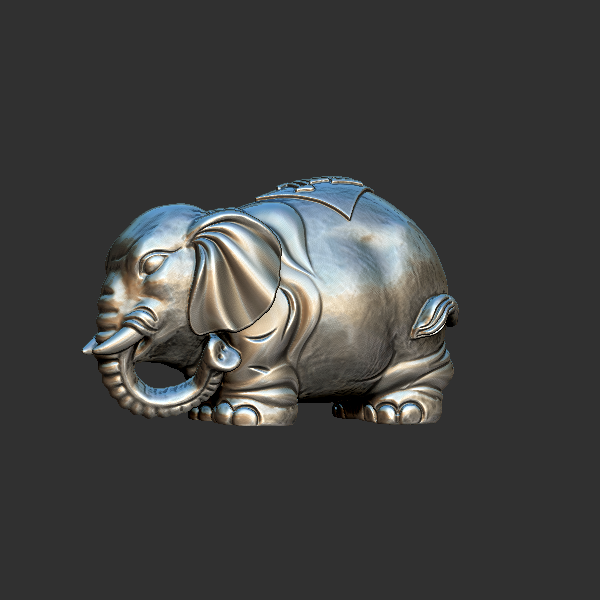 象把件 圆雕立体 3D打印文件