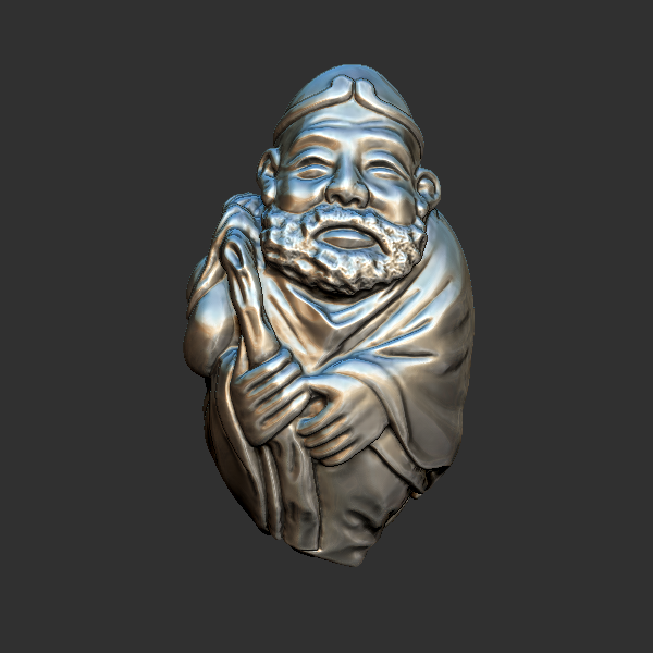 铁拐李 圆雕立体 3D打印文件