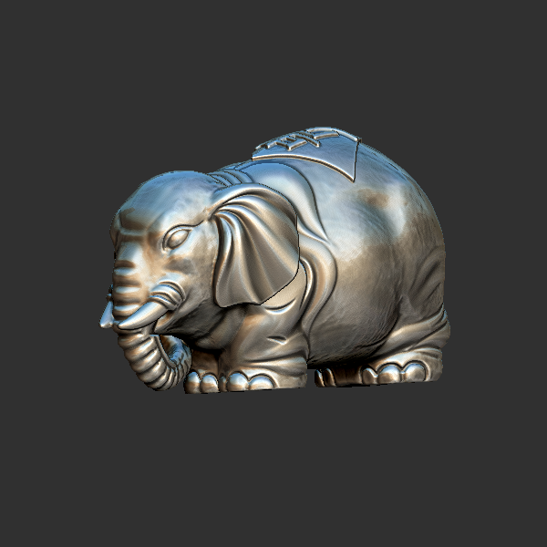 象把件 圆雕立体 3D打印文件