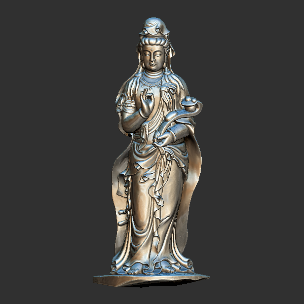 观音 圆雕立体 3D打印文件