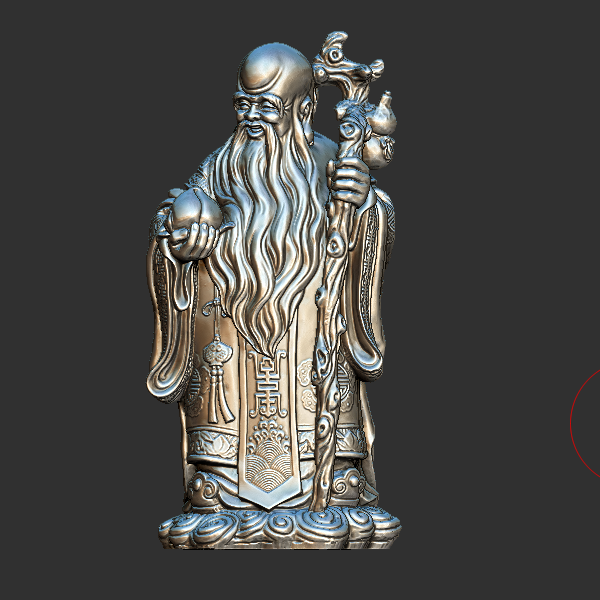 精品寿星 圆雕立体 3D打印文件