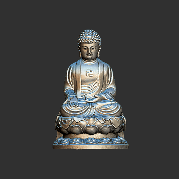 释迦摩尼 圆雕立体 3D打印文件