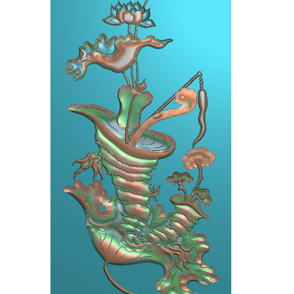 荷花7精雕图