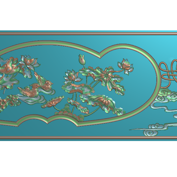 荷花9精雕图