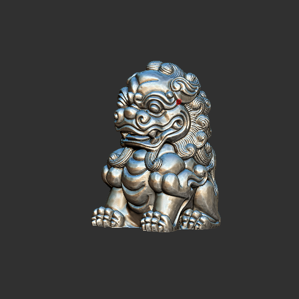 狮子 圆雕立体 3D打印文件