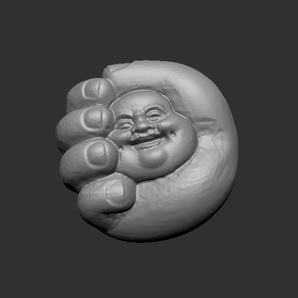 心中有佛 圆雕立体 3D打印文件
