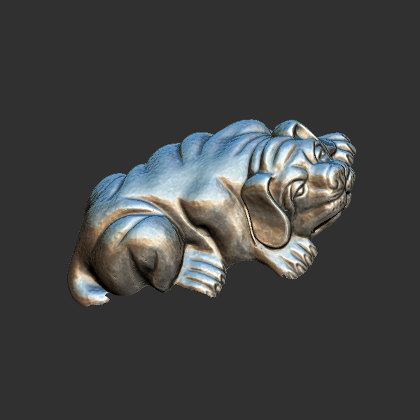 狗 圆雕立体 3D打印文件