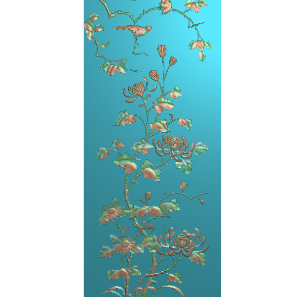 衣柜菊花精雕图