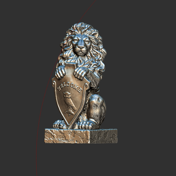 欧洲狮 圆雕立体 3D打印文件