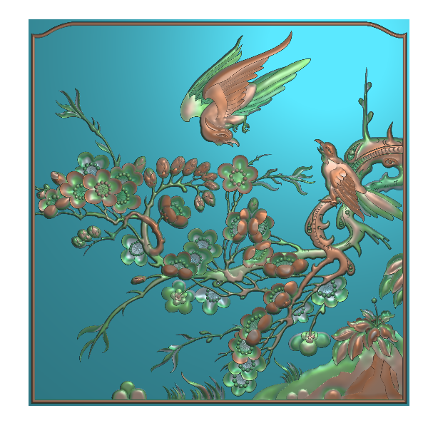 梅花鸟YTR精雕图