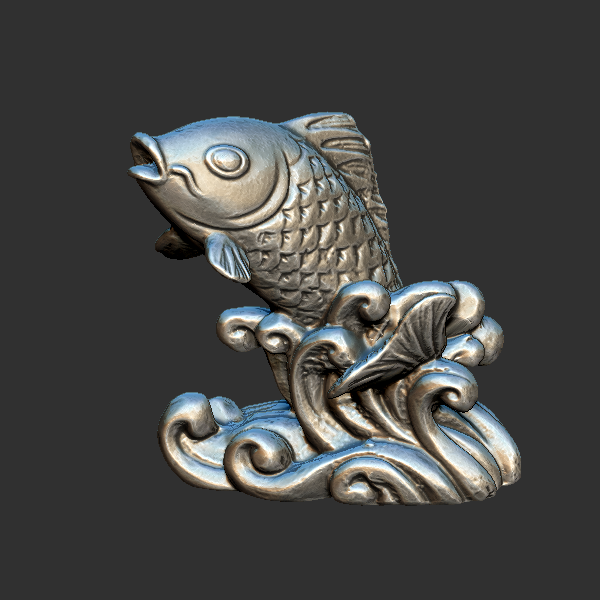 龙鱼 圆雕立体 3D打印文件