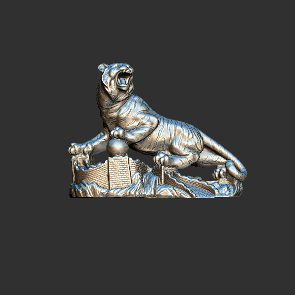 老虎_1 圆雕立体 3D打印文件