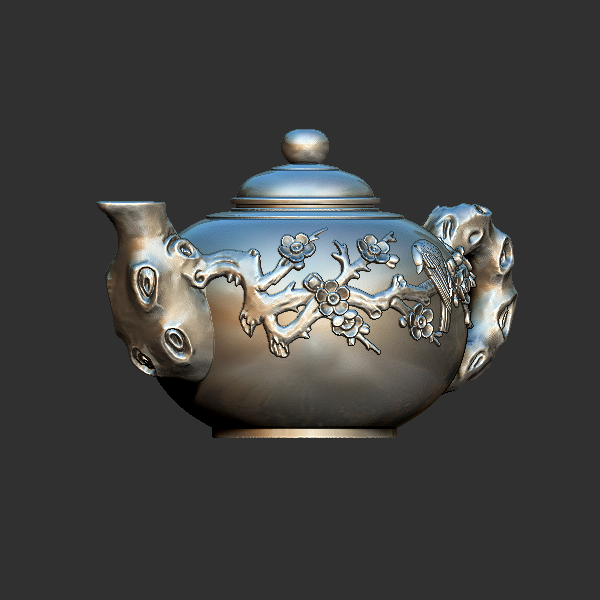 茶壶 圆雕立体 3D打印文件