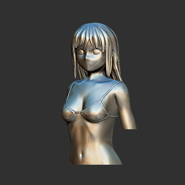 胸像女 圆雕立体 3D打印文件
