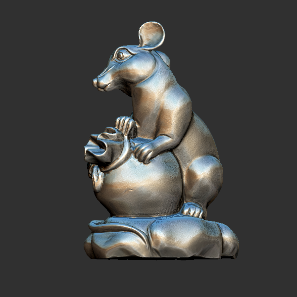 生肖鼠 圆雕立体 3D打印文件