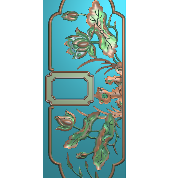 荷花0精雕图