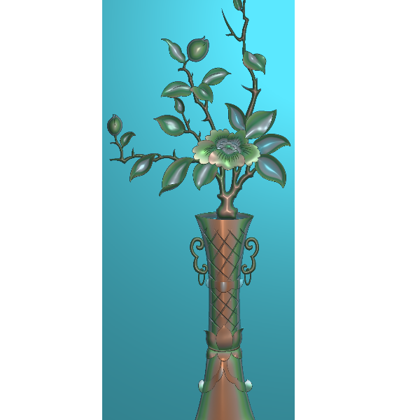 小花瓶精雕图
