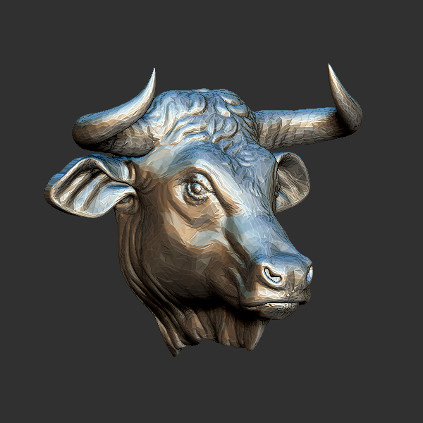 牛头 圆雕立体 3D打印文件