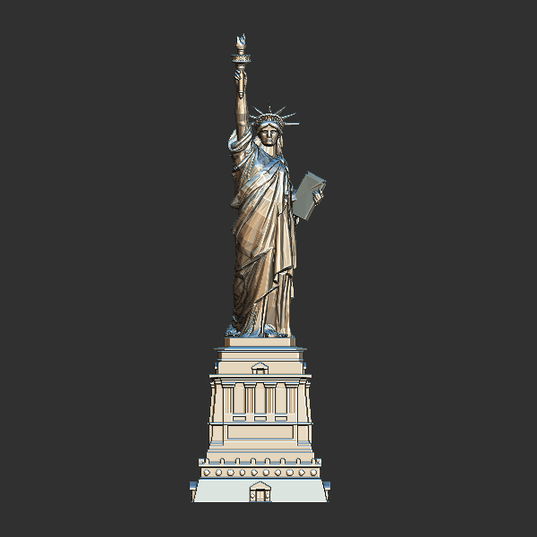 自由女神 圆雕立体 3D打印文件