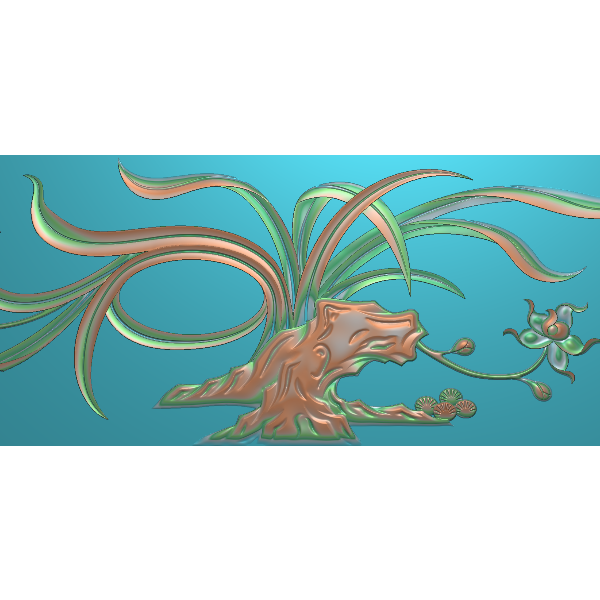 衣柜抽斗兰花精雕图