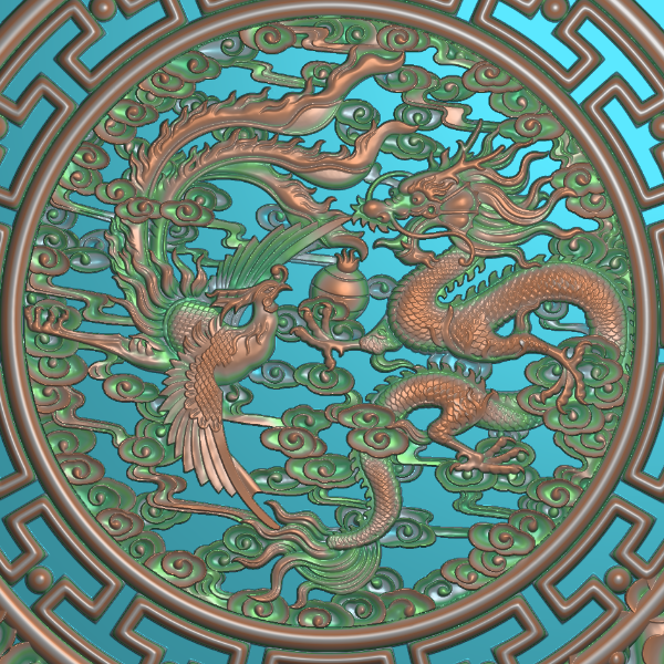 龙凤呈祥精雕图