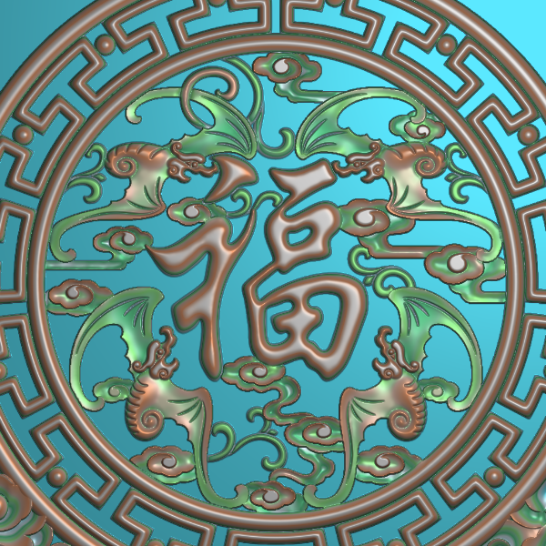 五福精雕图