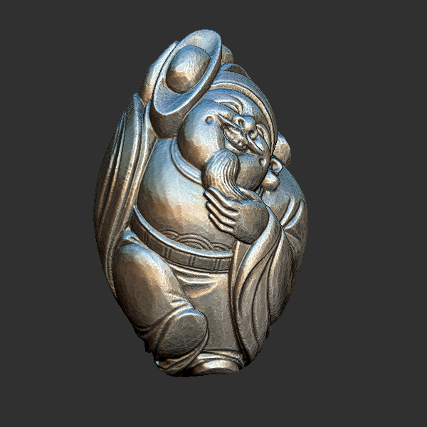 核雕财神 立体雕刻 3D打印文件