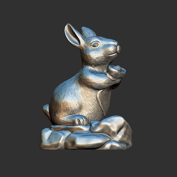 生肖兔 圆雕立体 3D打印文件