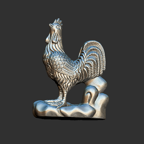 生肖鸡 圆雕立体 3D打印文件