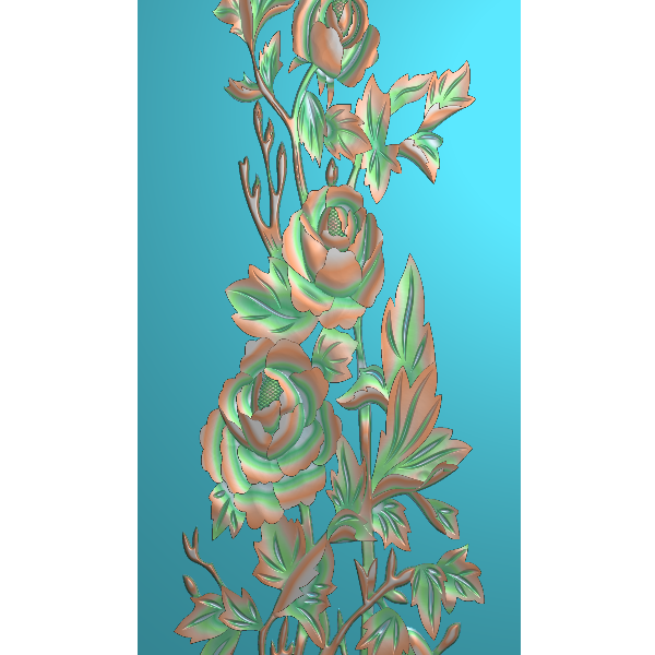 玫瑰花精雕图