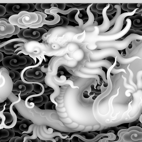 龙凤  qqqqqq  灰度图