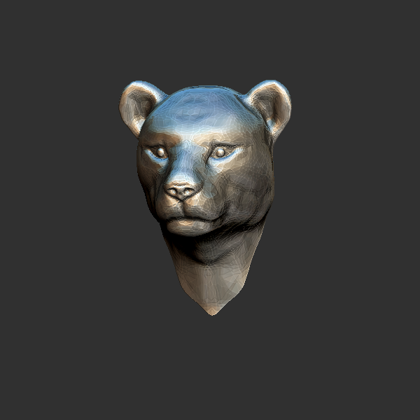 豹子头 圆雕立体 3D打印文件
