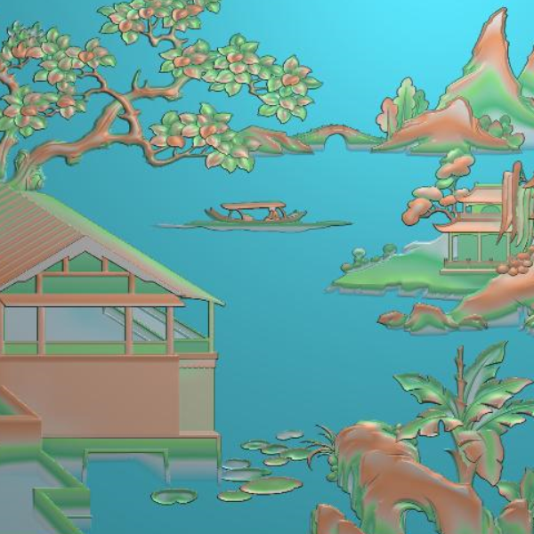 山水6-44.5精雕图