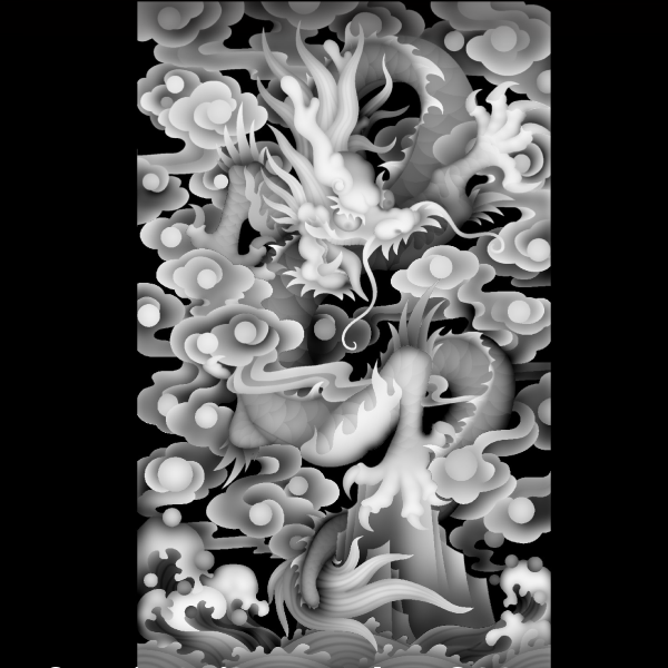 龙2 灰度图