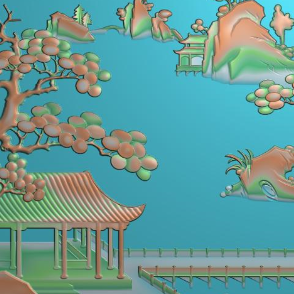 山水22-45精雕图
