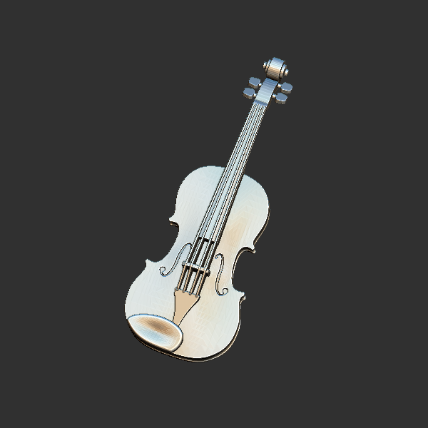 小提琴 圆雕立体 3D打印文件