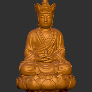  木雕石雕坐姿佛像7立体圆雕图3D打印文件