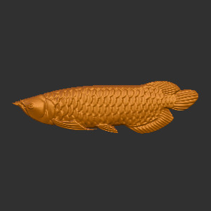 木雕石雕龙鱼立体圆雕图3D打印文件