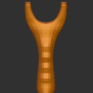  木雕石雕弹弓01立体圆雕图3D打印文件