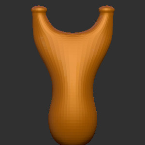  木雕石雕弹弓02立体圆雕图3D打印文件