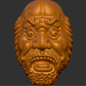  木雕核雕十八罗汉01立体圆雕图3D打印文件