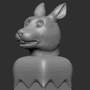  木雕核雕印章12生肖兔立体圆雕图3D打印文件