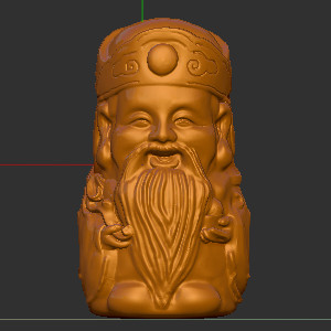 木雕核雕摆件福禄寿禄83立体圆雕图3D打印文件