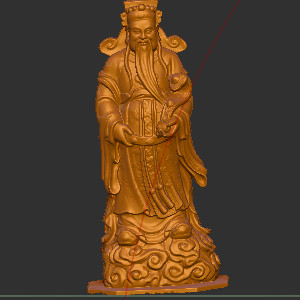 木雕核雕摆件福禄寿禄84立体圆雕图3D打印文件