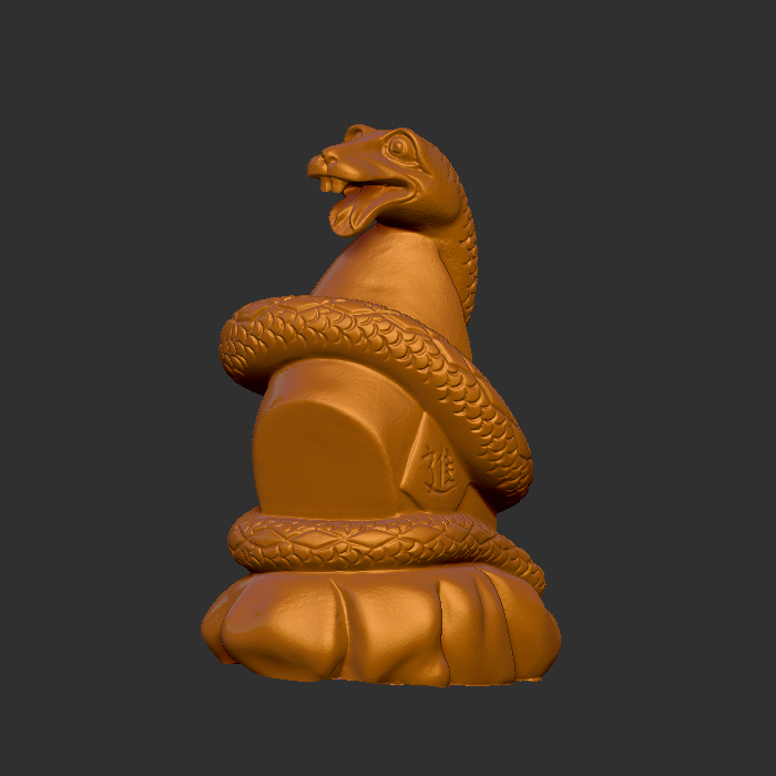 生肖蛇 圆雕立体 3D打印文件