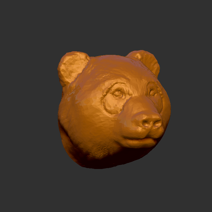 大熊 圆雕立体 3D打印文件
