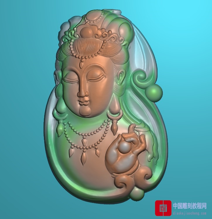 精雕图玉观音140